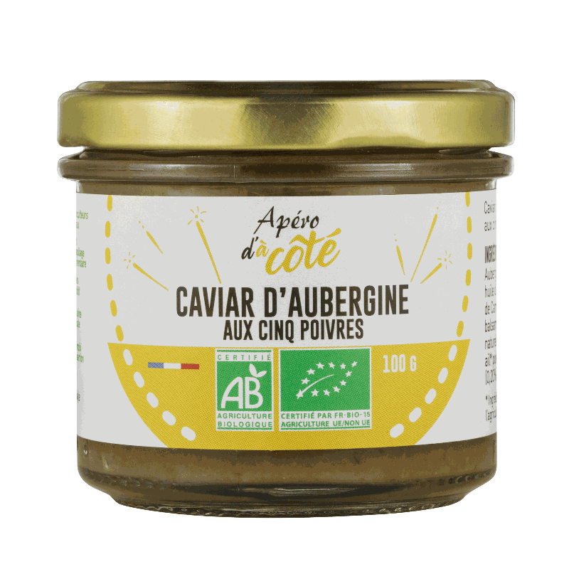 Caviar d aubergine aux 5 poivres 100g