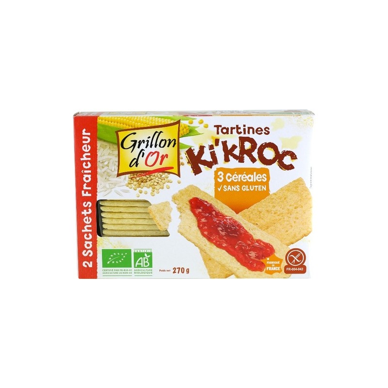 Ki kroc 3 cereales quinoa-mais-riz 270g