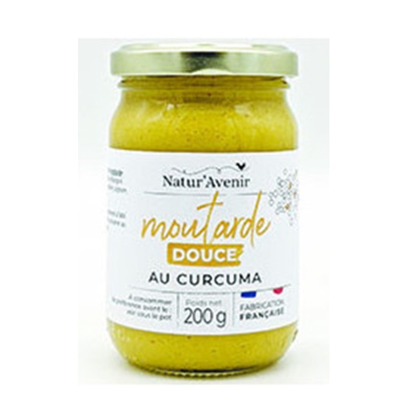 Moutarde douce au curcuma 200g