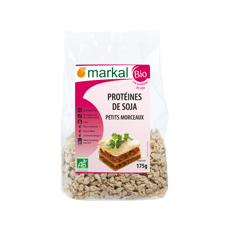 Proteines soja petit morceaux 175g