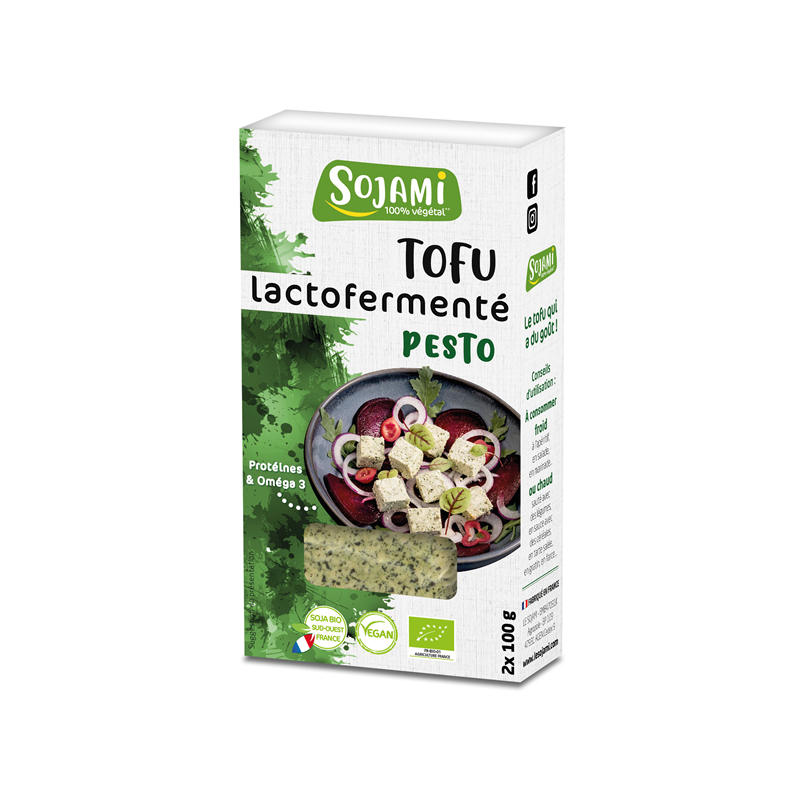 Tofu lactofermente au pesto 200g